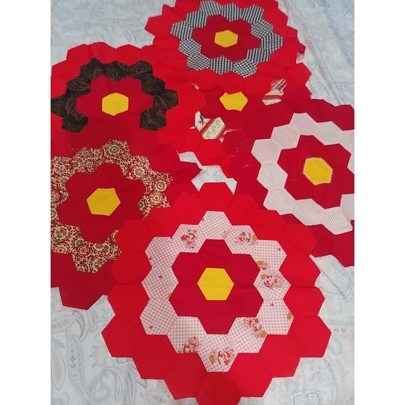 Vintage Quilt Pieces Ready To Be Finished